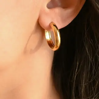 Medium Bold Hoops - Waterproof Lightweight Earrings 25mm