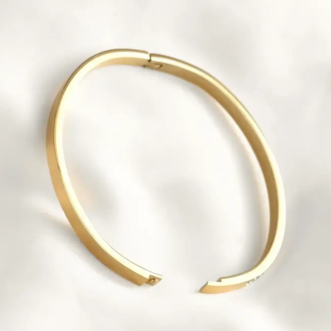 Gold Pave Bangle - Waterproof