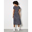 Apricot Milkmaid Spotted Dress in Navy