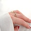 Gold Pearl Criss Cross Ring - Waterproof
