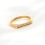 Gold Pave Bar Ring - Waterproof