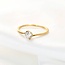 Gold Cubic Zirconia Solitaire Ring - Waterproof