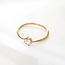Gold Cubic Zirconia Solitaire Ring - Waterproof