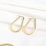 Gold Flat Teardrop Hoops - Waterproof