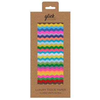 Glick Tissue - Colour Hub Ric Rac - 4 sheets