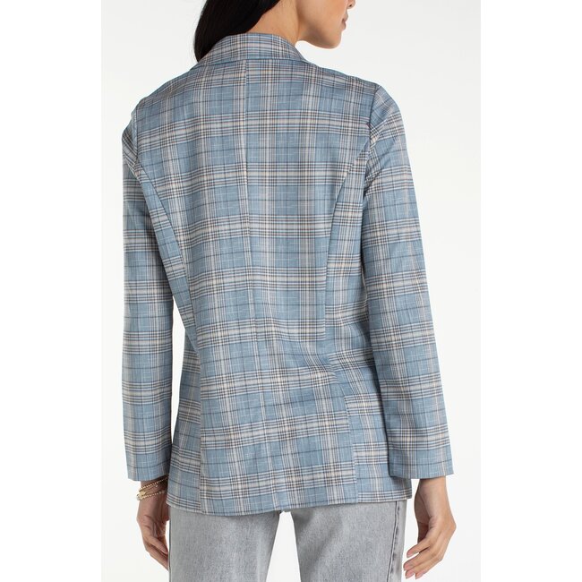 Liverpool Los Angeles Boyfriend Blazer In Shadow Blue