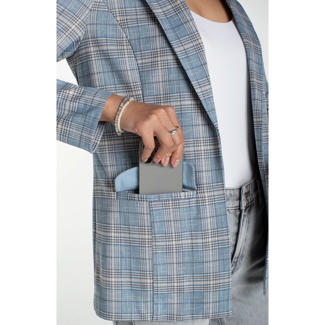 Liverpool Los Angeles Boyfriend Blazer In Shadow Blue