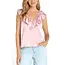 Liverpool Los Angeles Ruffle Front Sleeveless Woven Top In Light Rose