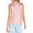 Liverpool Los Angeles Ruffle Front Sleeveless Woven Top In Light Rose