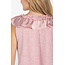 Liverpool Los Angeles Ruffle Front Sleeveless Woven Top In Light Rose