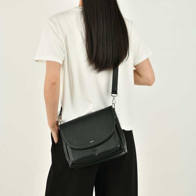 CoLab Clara Flap Crossbody - Black