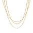 Cameron Rose Waterproof Jewellery Waterproof Gold Triple Bead Chain Necklace
