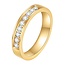 Waterproof Gold Ring - Inset with Cubic Zirconia
