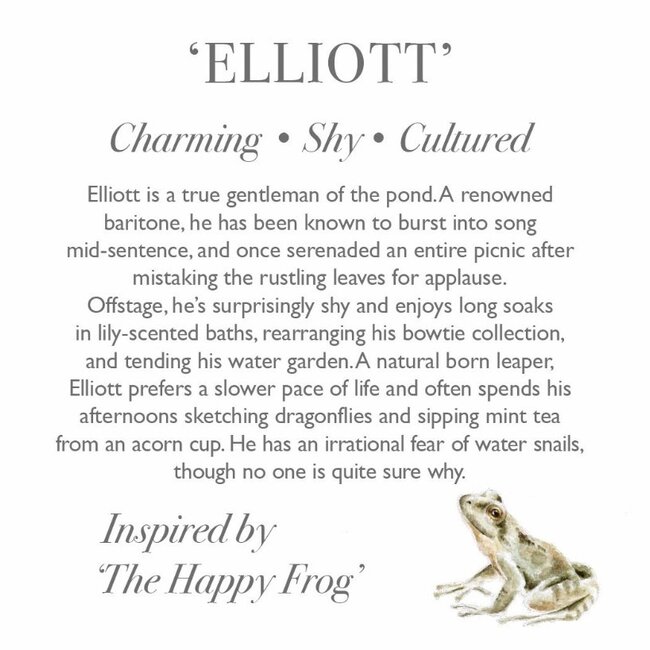 Wrendale 'ELLIOTT' Frog Medium Plush
