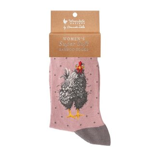 Wrendale Women's Socks - 'CURIOUS HEN' Chicken