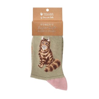 Wrendale Women's Socks - 'FELINE FABULOUS' Cat