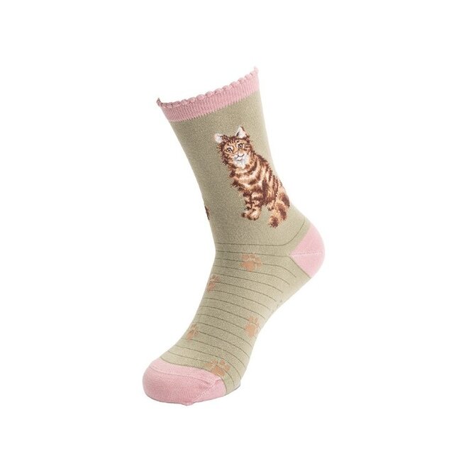 Wrendale Women's Socks - 'FELINE FABULOUS' Cat