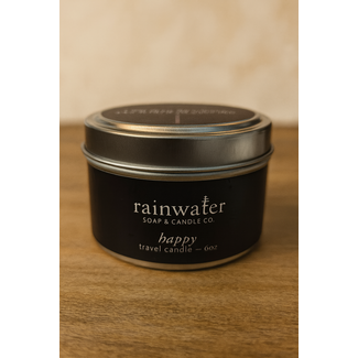 Rainwater Rainwater Soy Wax  Travel Candle Happy