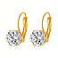 Waterproof Gold Leverback Solitaire Drops