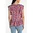Liverpool Los Angeles Flutter Sleeve Peplum Top - Pink Multi Floral