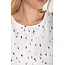 Liverpool Los Angeles Flutter Sleeve Boat Top - White with Red Floral
