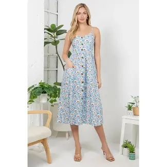 Daisy Flower Print Cami Dress