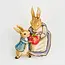 Fable England Brooch - Peter Rabbit with Mrs Rabbit
