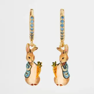 Fable England Earrings - Peter Rabbit Carrot Charm Huggie