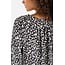 Liverpool Los Angeles Button Front Woven Top In Black Cream/Hearts
