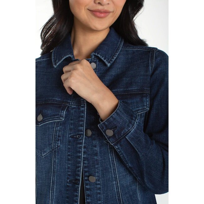 Liverpool Los Angeles Fit And Flare Trucker Jacket In Delacey