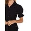 Liverpool Los Angeles Elbow Puff Sleeve Snap Front Knit Shirt In Black