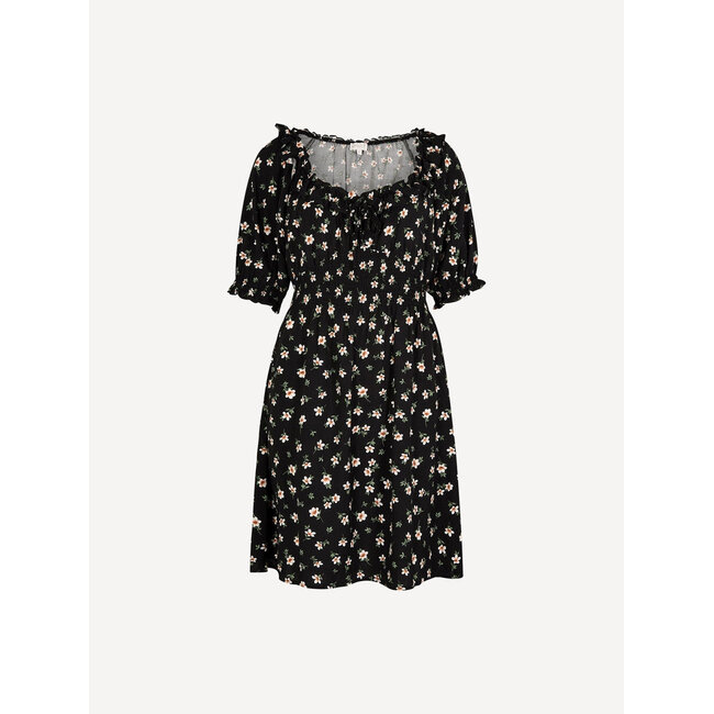 Apricot Floral Milkmaid Frill Mini Dress (more colours)