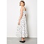 Apricot Polka Dot A-Line Midi Dress in Black