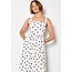 Apricot Polka Dot A-Line Midi Dress in Black