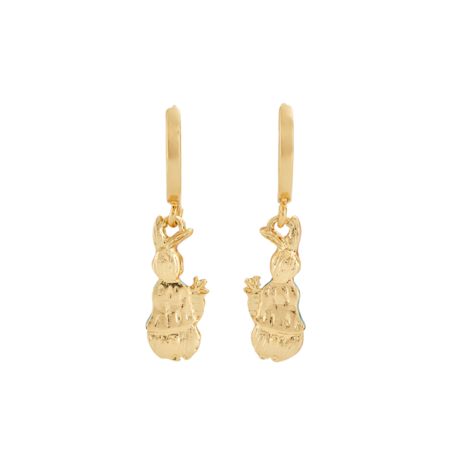Fable England Earrings - Peter Rabbit Carrot Charm Huggie