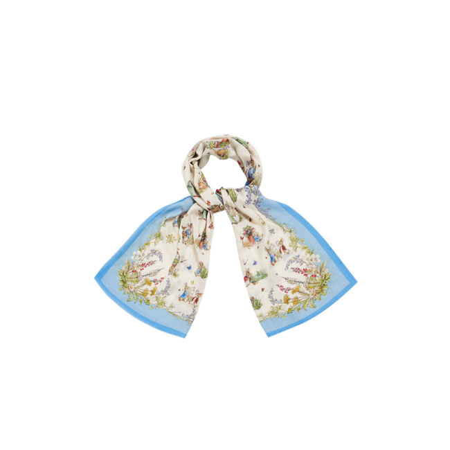 Fable England Scarf - Peter Rabbit Cream Rectangle