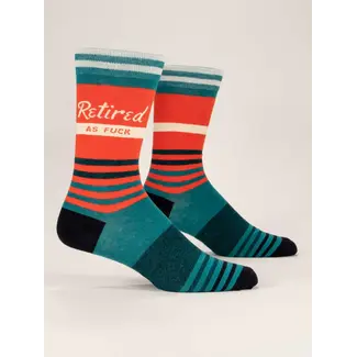 Blue Q Retired as Fuck Men's Crew Socks