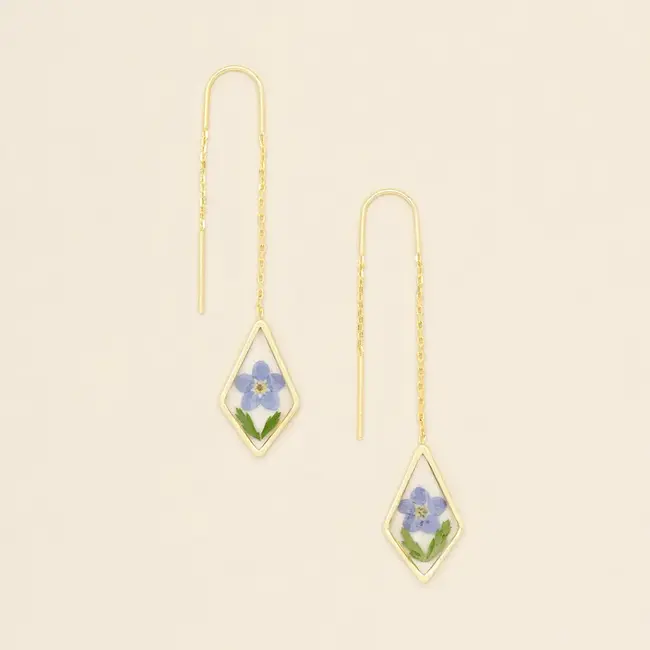 Scout Thread Earring - Blue Forget Me Not