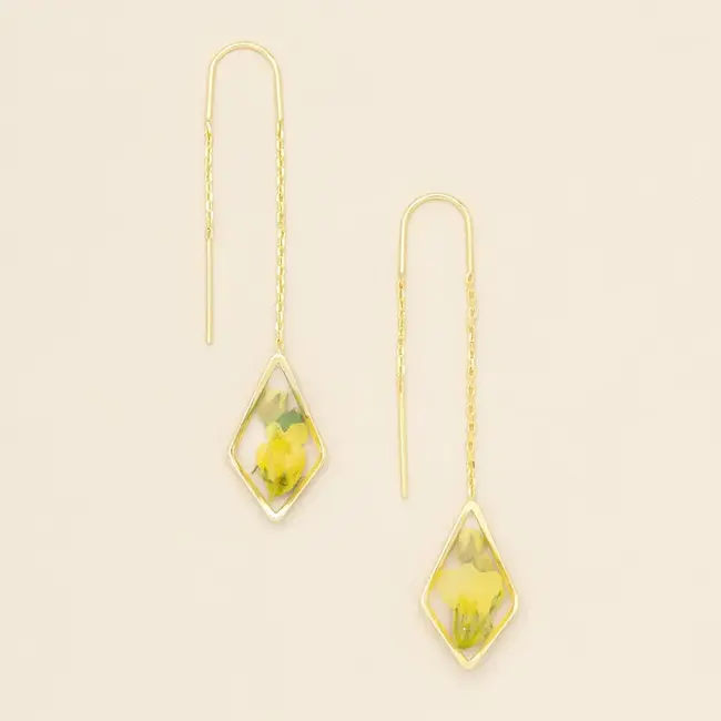 Scout Thread Earring - Yellow Baby's Breath