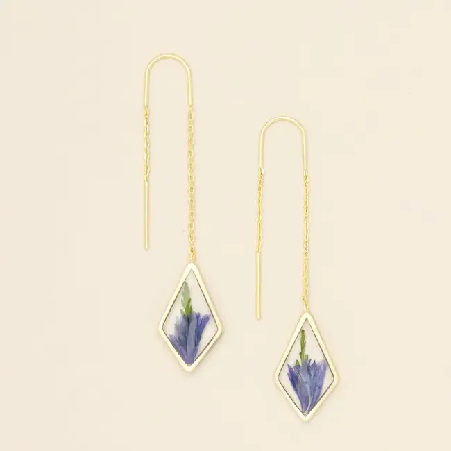 Scout Thread Earring - Purple Cornflower