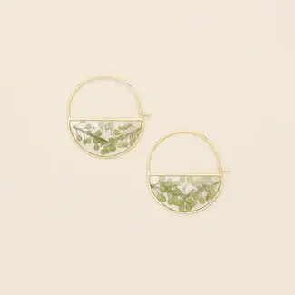 Scout Hoop Earring - Green Peppergrass