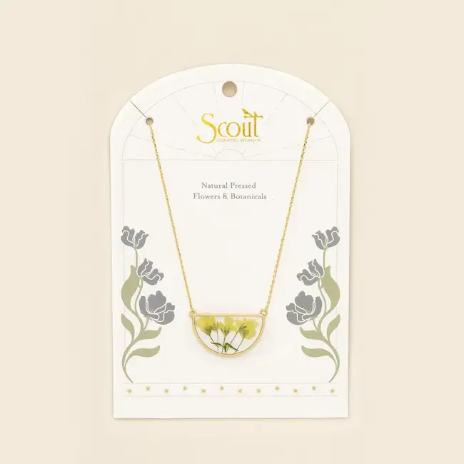 Scout Necklace - Yellow Baby's Breath/Gold