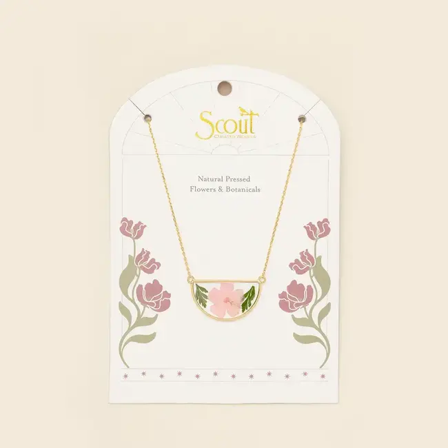 Scout Necklace - Pink Cherry Blossom/Gold