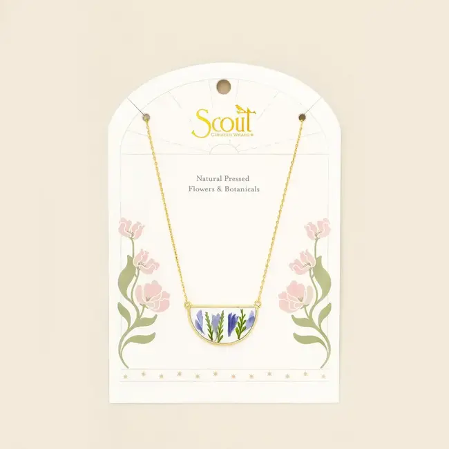 Scout Necklace - Purple Cornflower/Gold