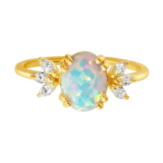 La Kaiser Opal & Diamond Treasured Love Ring