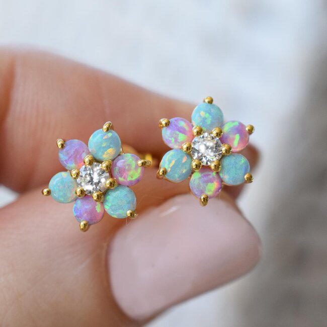 La Kaiser Tropical Opal Fleur Studs