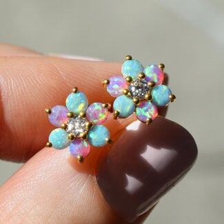 La Kaiser Tropical Opal Fleur Studs