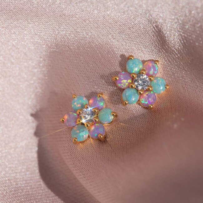 La Kaiser Tropical Opal Fleur Studs