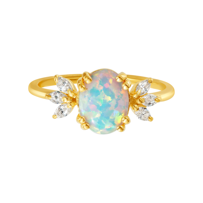 La Kaiser Opal & Diamond Treasured Love Ring