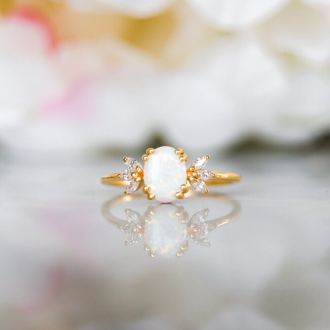 La Kaiser Opal & Diamond Treasured Love Ring